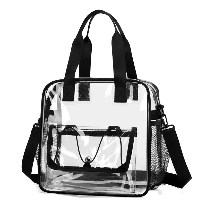 PVC Transparent Crossbody Bag Large Capacity Summer Clear Waterproof Fitness Yoga Handbag Swimming Beach Sports Shoulder Bags