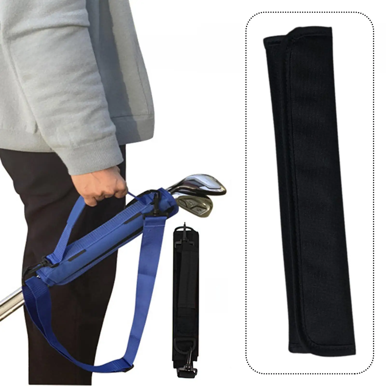 Mini Golf Club Bag Detachable Strap Lightweight Golf Ball Pouch for Golf Course and Training
