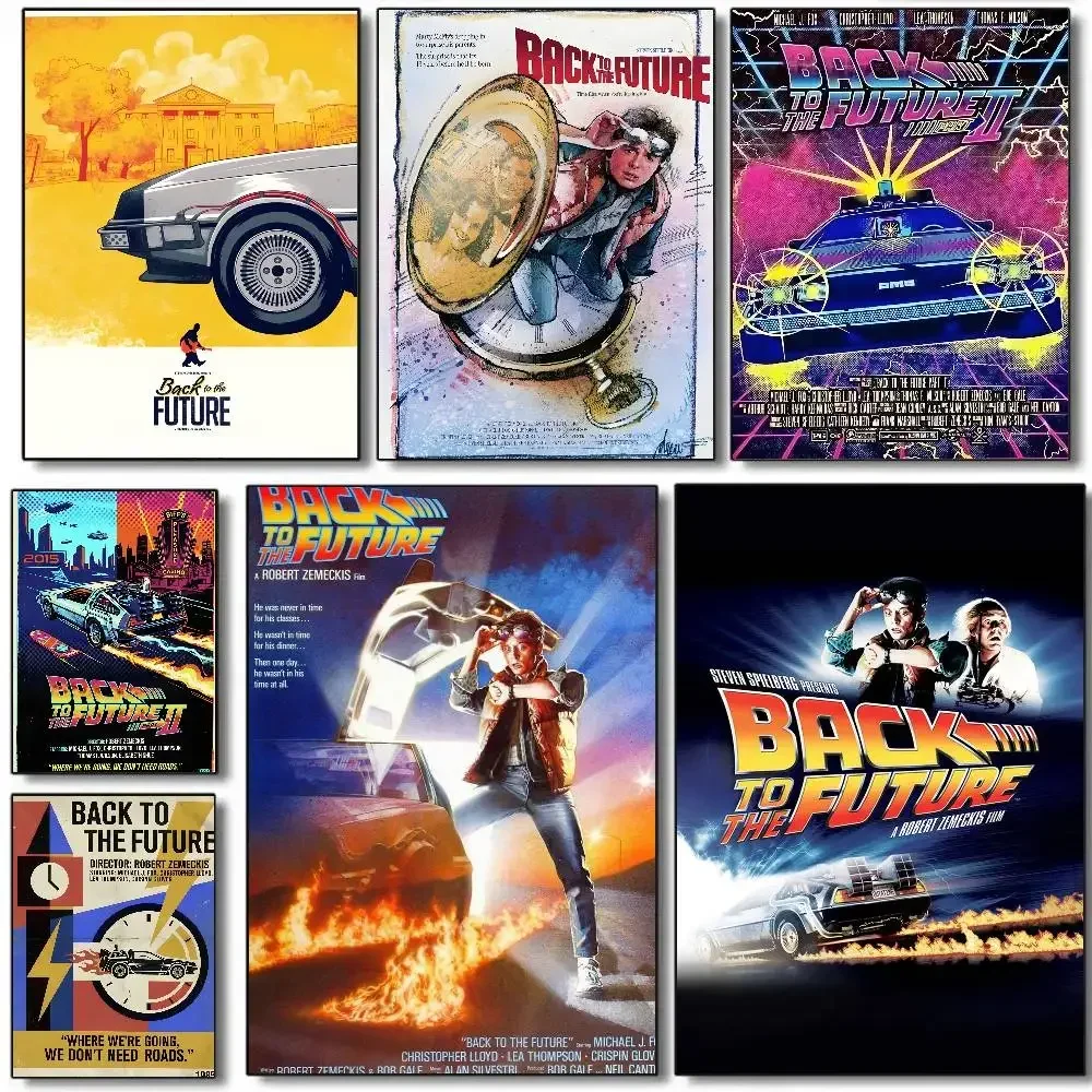 Movie Back To The Future Trilogy poster art HD canvas advanced aesthetic Printing Paper Wall Art for Living Room Home Decor