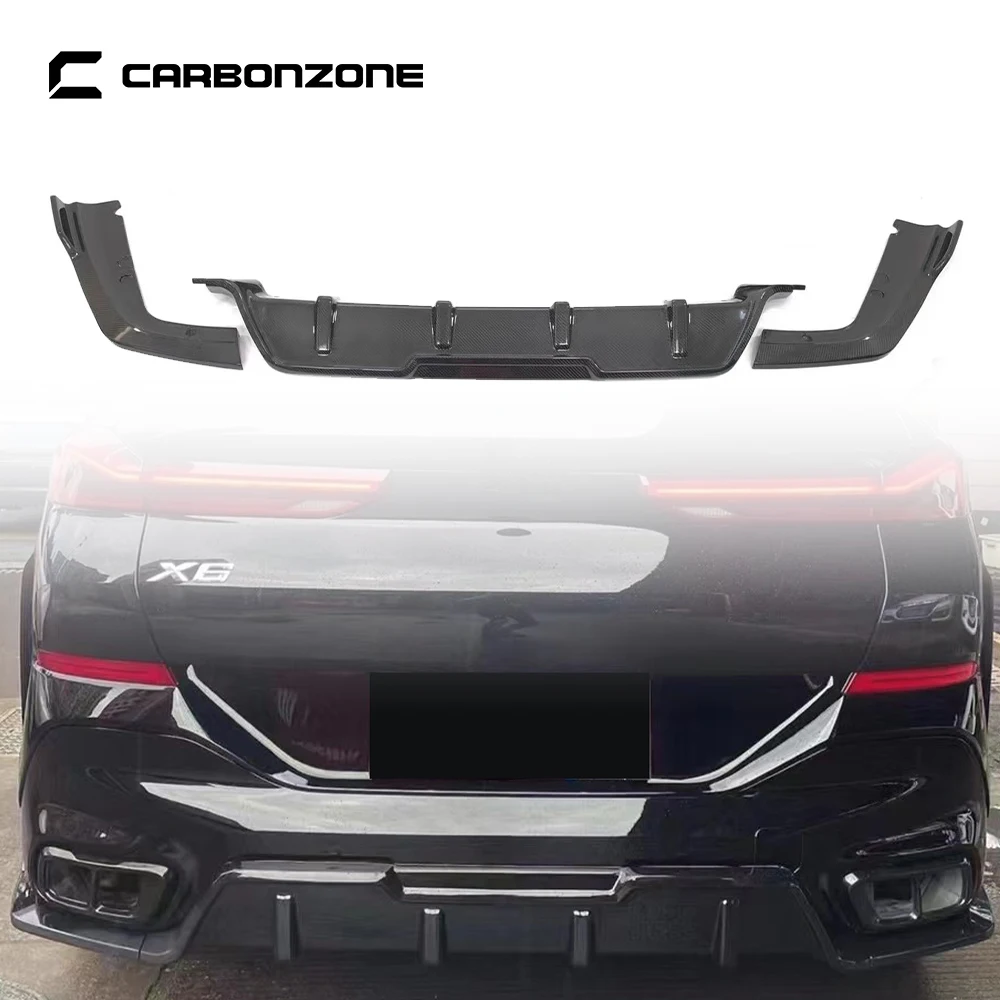 

Carbon Fiber Rear Bumper Diffuser Lip for BMW X6 G06 Tail Diffusor Body Kit Car Accessories