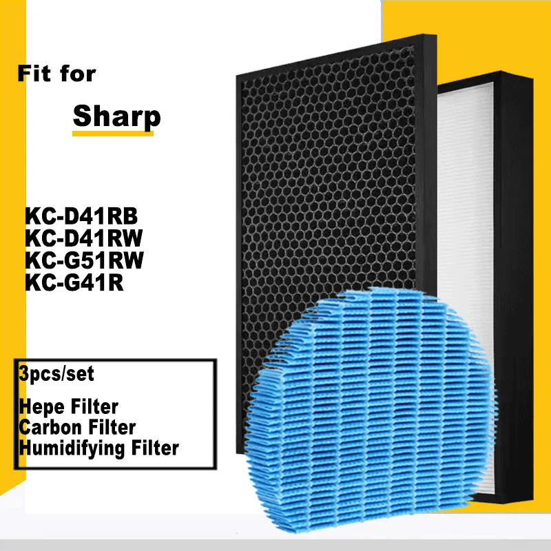 Charcoal Carbon Filter FZ-D40DFE HEPA Filter FZ-D40HFE for Sharp Air Purifier KC-D41RB, KC-D41RW, KC-G51RW, KC-G41R