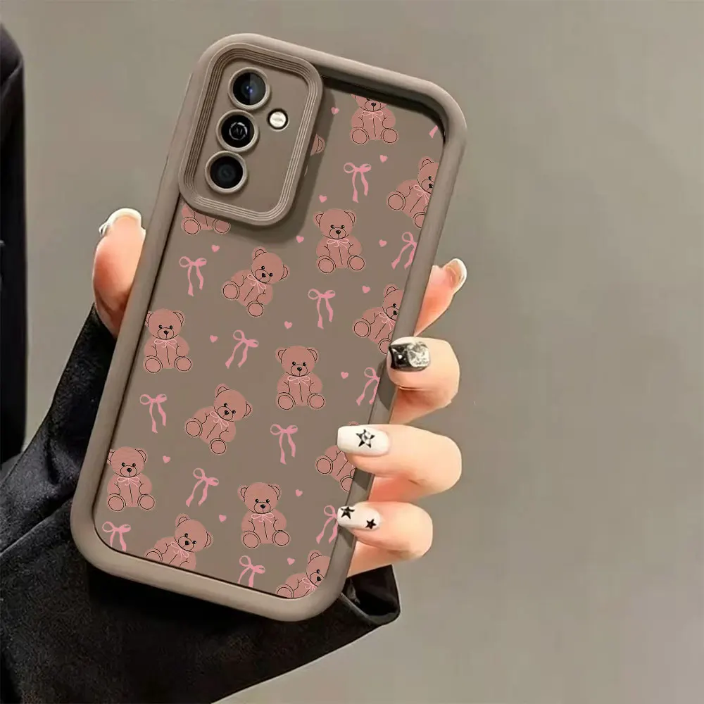 Soft TPU Cover For Samsung Galaxy A73 A72 A71 A56 A55 A54 A53 A52 A52s A50 A50s 5G 4G Silicon Protection Phone Case Lovely Bear view 5