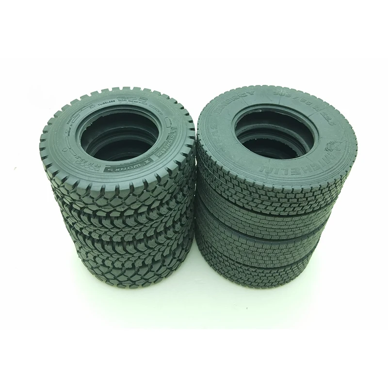 2pcs High Quality Rubber Tires Model for 1/14 Tamiya RC Truck Trailer Tipper Scania 770S MAN Benz Actros 3363 Volvo Car Parts