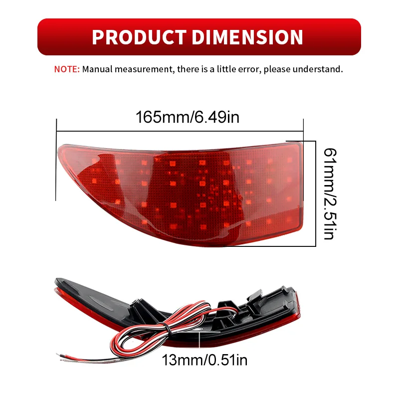 

2PCS for Lexus IS 250/IS 350(XE20)/MK II/220d/200d LED Rear Bumper Light Reflector Tail Brake Lamp Car Signal Parking Fog Lights