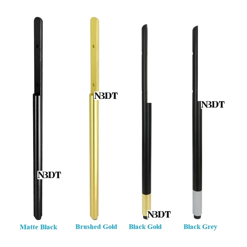 

4Pcs Solid Aluminum Round Stick Corbel Leg Leveling Feet Furniture Bath Dressing Cabinet Brushed Gold Matte Black Dual Colors