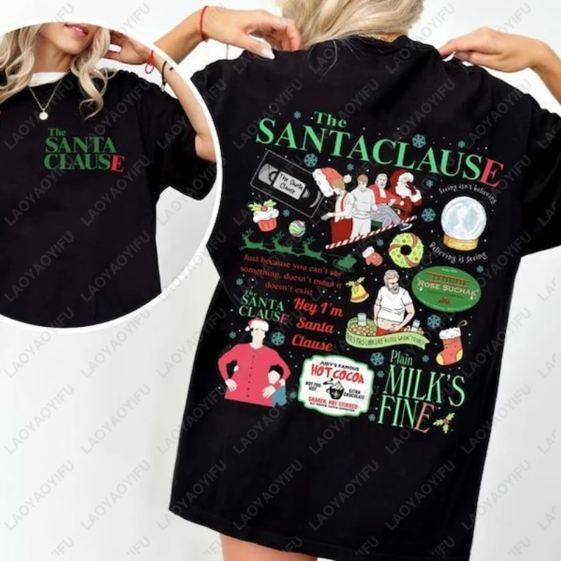 The Santa Clause Hey I'm Santa Clause Christmas Shirt Funny Retro Style Hoodies Fashion Preppy Trendy Casual Wear Y2k Streetwear