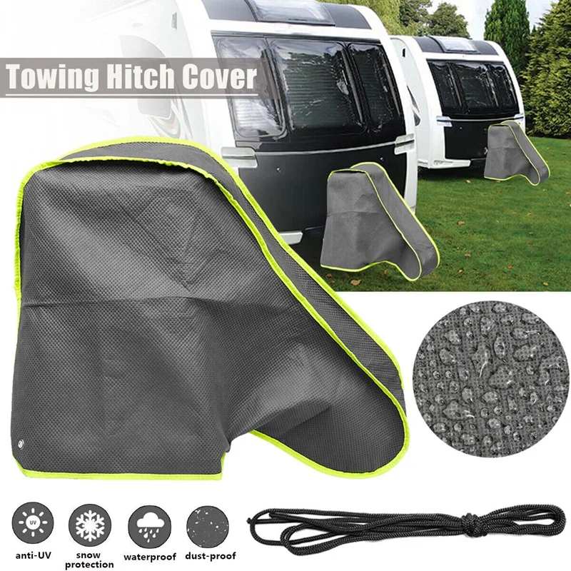 Waterproof Caravans Hitch Cover Trailer Tow Ball Coupling Lock Breathable Dust Rain Snow Dustproof Protector Spare Parts