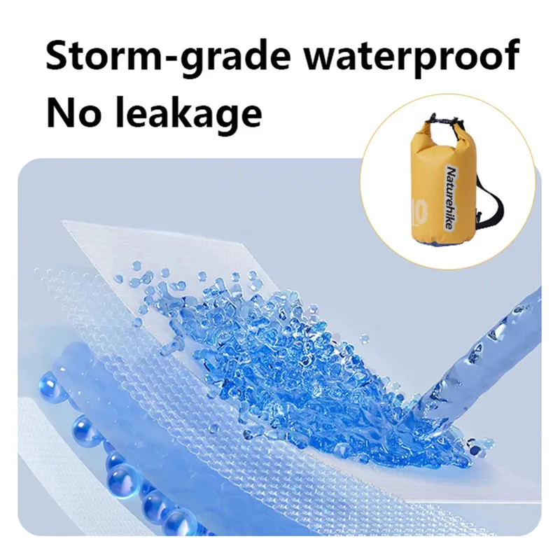Naturehike Waterproof Bag Ultralight Dry & Wet Seperation Shoulder Bag Outdoor Swimming Streaming 10L 15L 25L