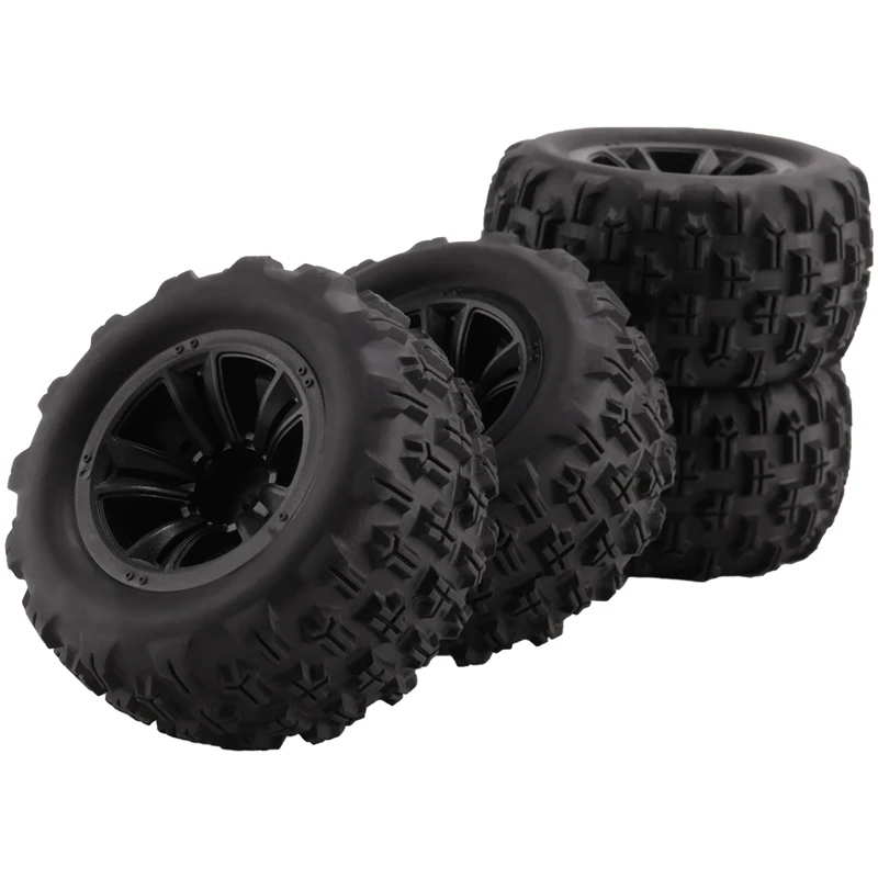 

Best 4Pcs Tire Wheel Tyres for MJX Hyper Go 16207 16208 16209 16210 H16 H16H H16E H16P 1/16 RC Car Spare Parts