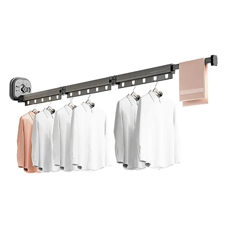 

Foldable Wall Clothing Rack Triple Collapsible Drying Rack With Suctions Hanger Rack For Drying Decorative Drying Rack For Home