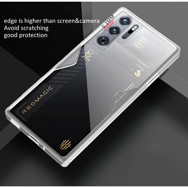 For Nubia Red Magic 9 Pro / 9 Pro Plus Case ELVEV Shockproof Solid Acrylic + Soft Tpu Edge Back Cover