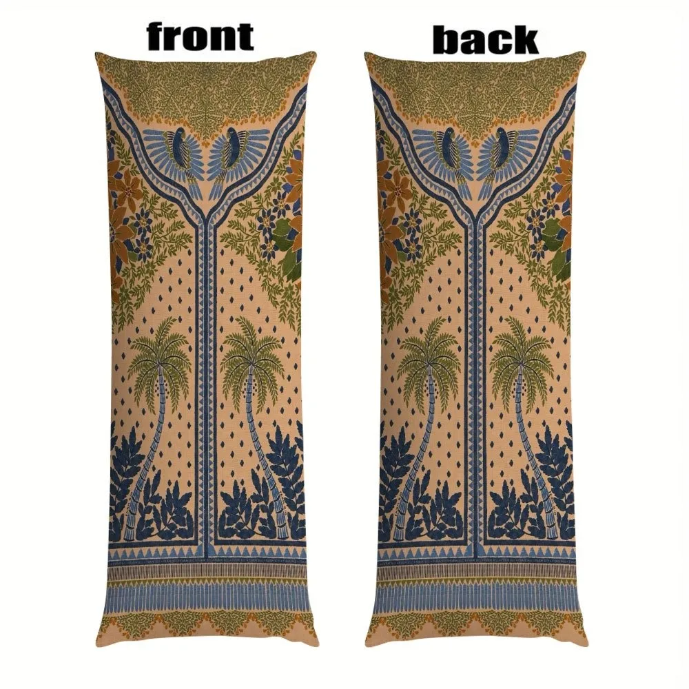 A Bohemian-Style Extra-Long Pillow Cover - Does Not Include Pillow Insert, Measuring 20*54 Inches / 50×137 Cm - Featuring Ethnic