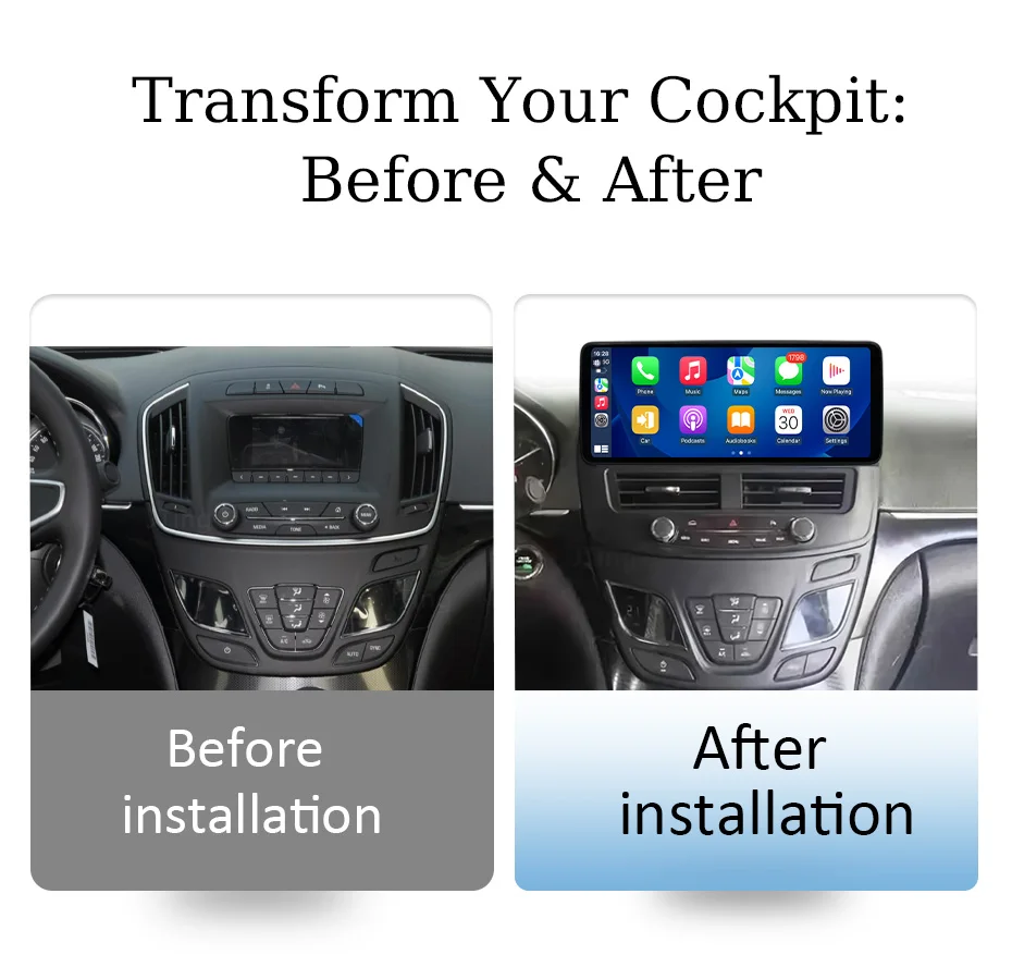 12.3 inch for Buick Lacrosse Regal 2014-2018 Android 16 Car Radio GPS Navi CarPlay Android Auto Bluetooth DSP IPS Touch Screen