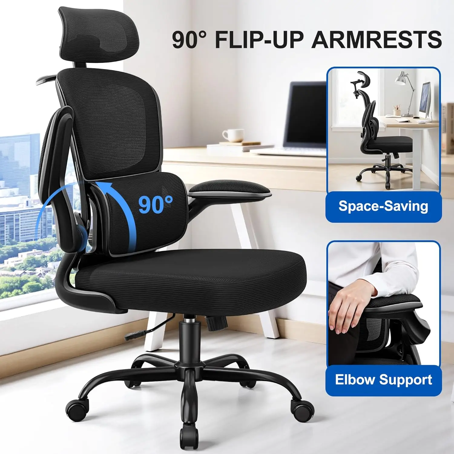Thumbnail 3 - #1 Latest Mesh Desk Chairs Offers