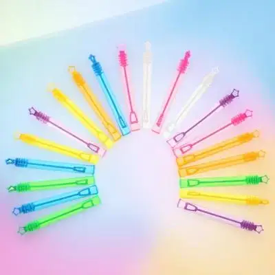 20pcs Wand Bottle Set Empty Bubble Solution Bottles For Kids Party Favors Outdoor Carnival Activities Bubble Blower Kit