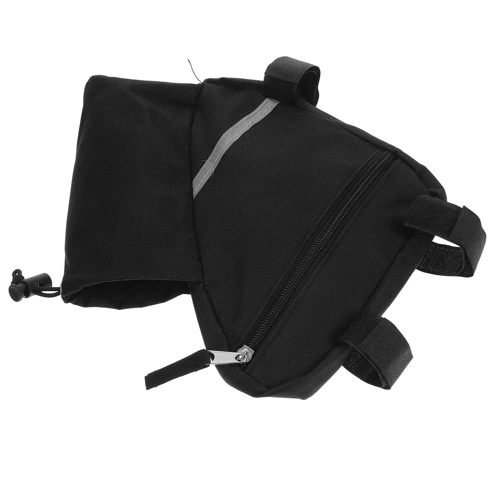 Bike Triangle Frame Bag Slim Aerodynamic High Capacity Nylon Storage Pouch 3 Point Mount for Cycling