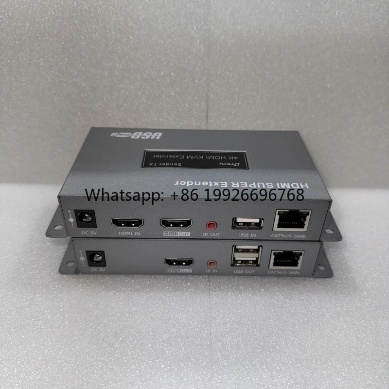 DT-7084A(GS) One to One Transmission 60M 4K KVM HDMI Transmitter Receiver Tx Rx Extender with IR
