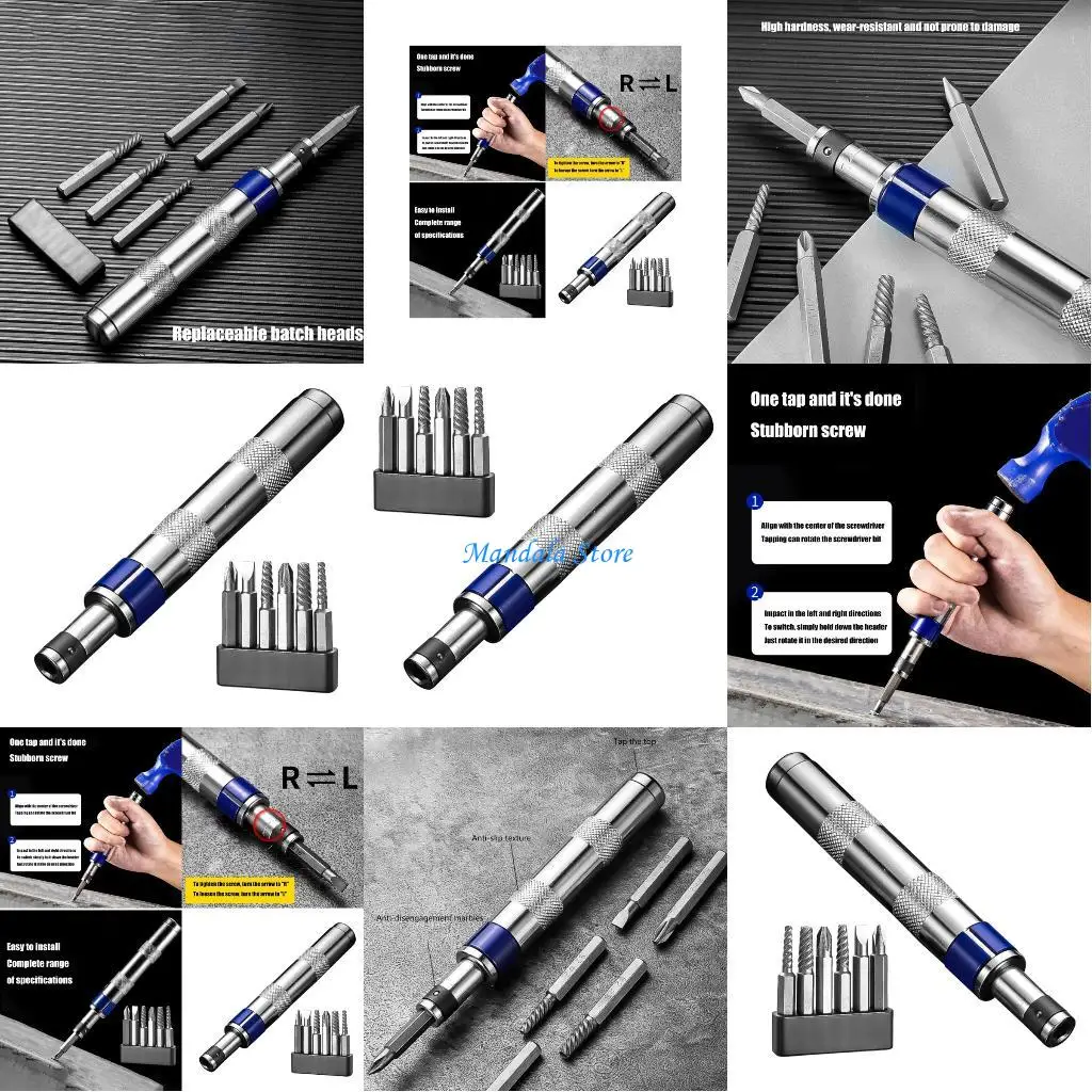 

U2JC Impact Driver Tool Set Detachable Head Construction for Home Workshop Use