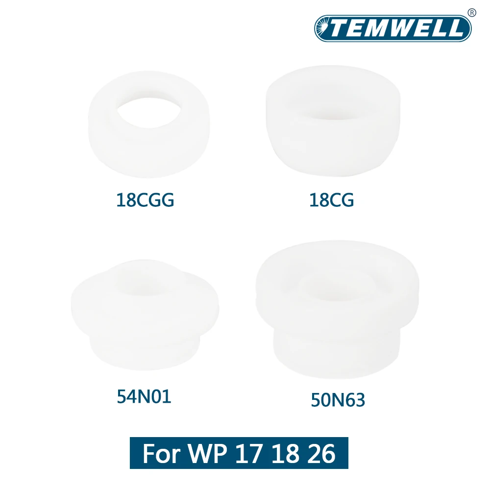 

TEMWELL 5/10PCS Insulator Cup Gasket 18CG 18CGG 54N01 54N63 For TIG WP9/17/18/20/26 Welding Torch Kit