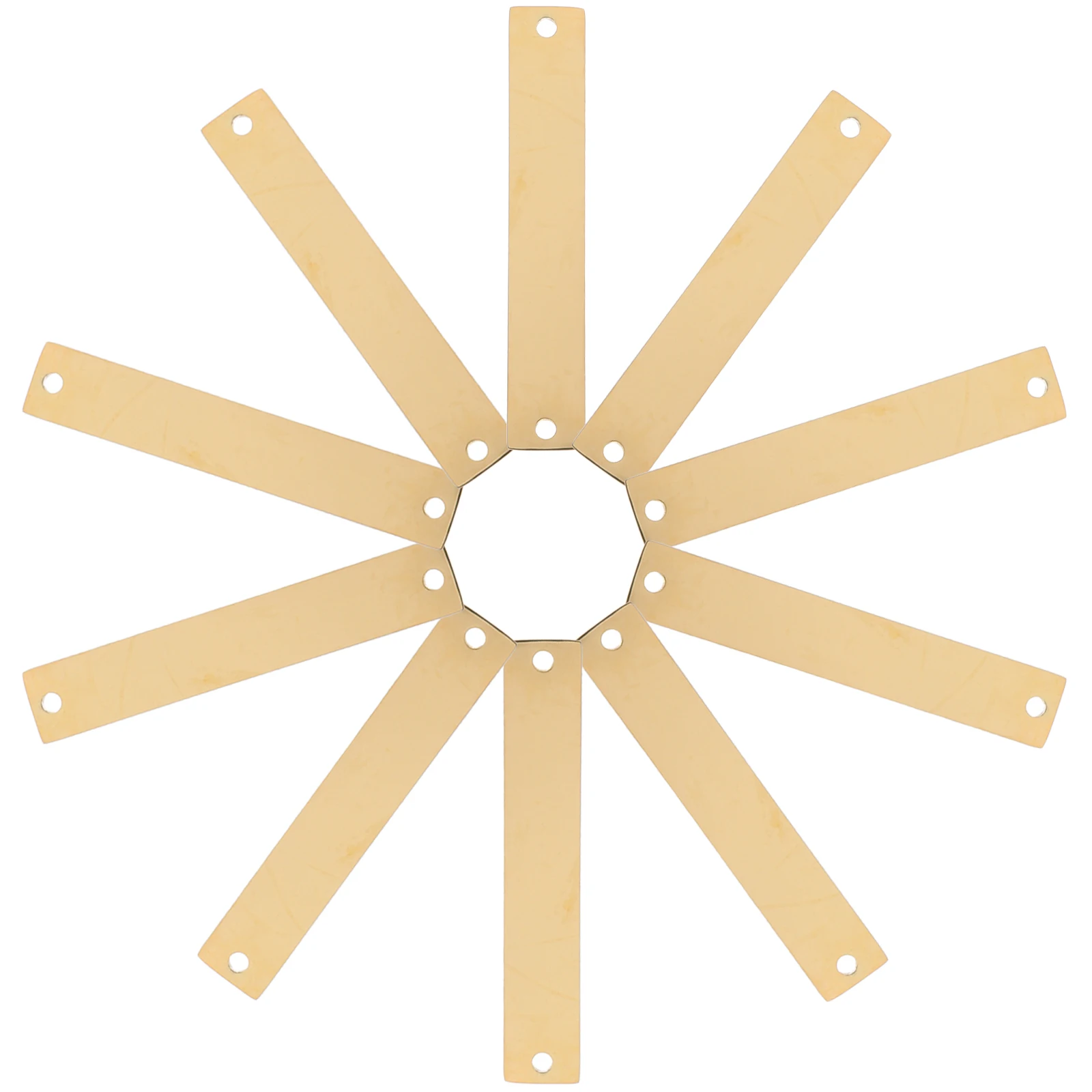 

10 Pcs Double Hole Connectors Stainless Steel Rectangle Pendants Blank DIY Jewelry Making Accessories Golden Color