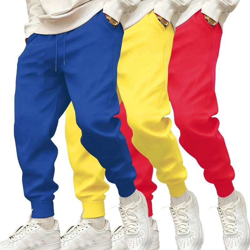 

Man Autumn Jogging Long Pant Elastic Waist Fleece Pants Warm Street Britches Soft Pocket Sportpants Casual Sports Trousers