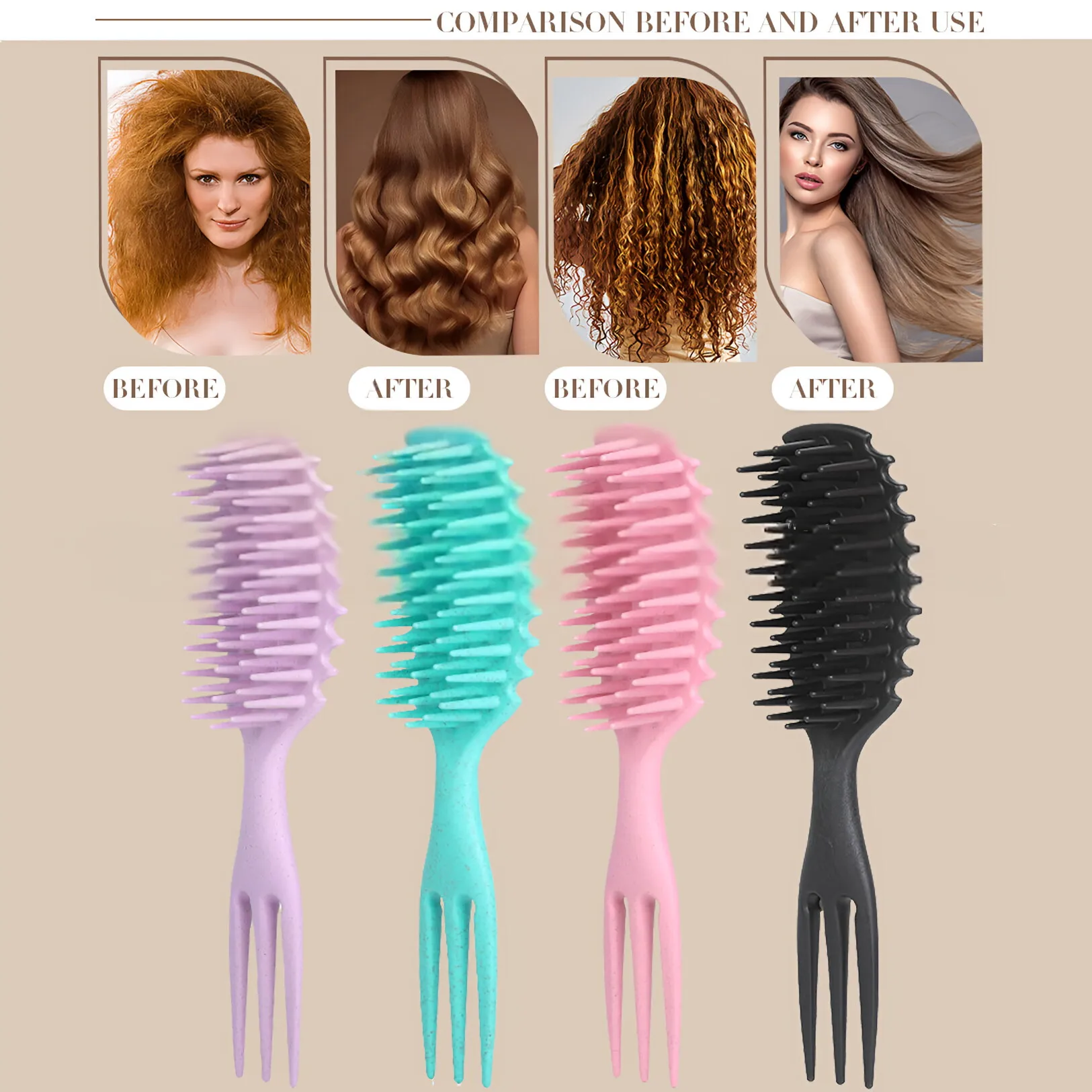 New sharp tail tooth comb one custom curly hair styling comb anti-static styling comb massage hair combing leather meridian comb