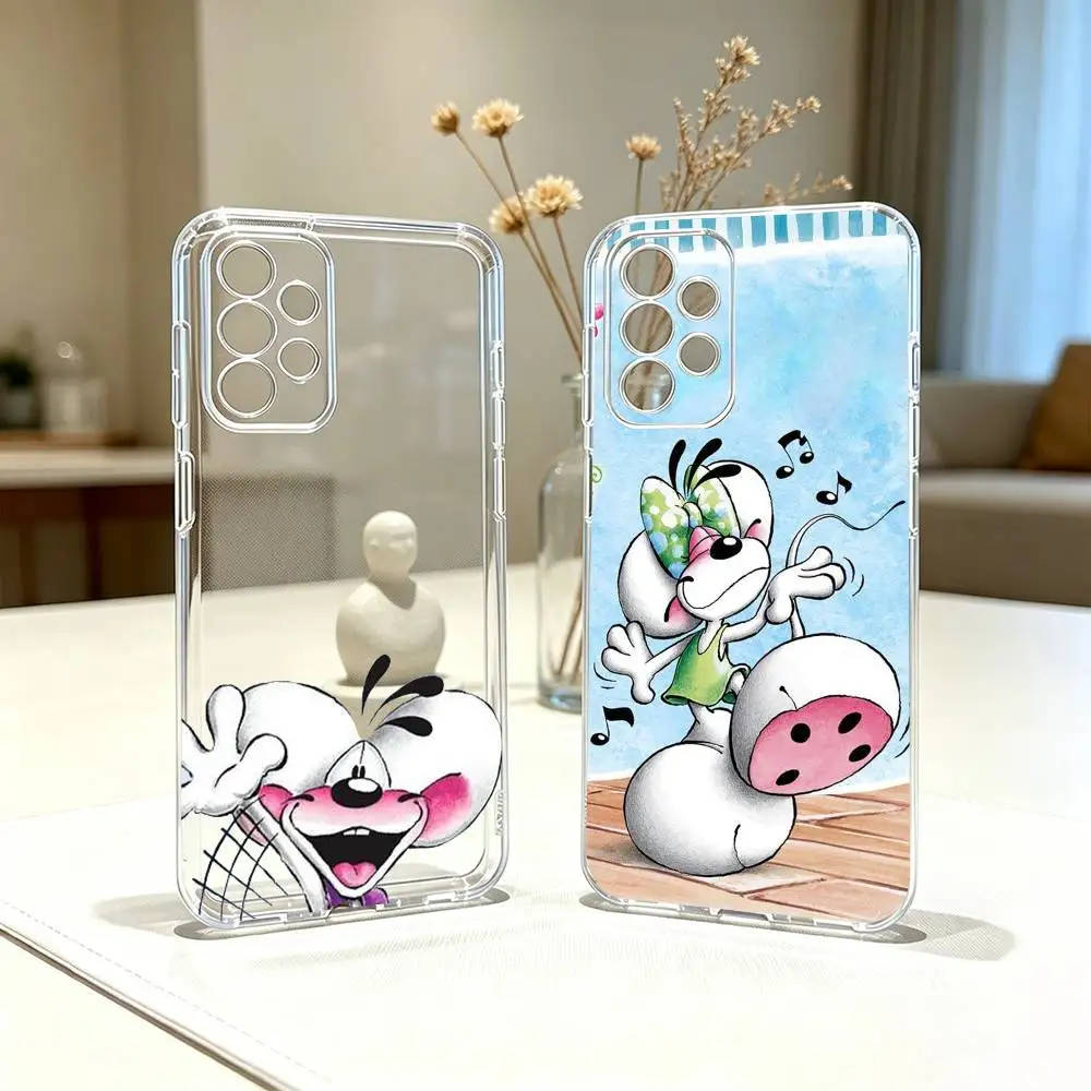 Cute Cartoon Diddls Mouses   Phone Case Transparent Silicone Soft For Samsung S25,S24,S21,S22,S23,S30,Ultra,S20,Plus,Fe
