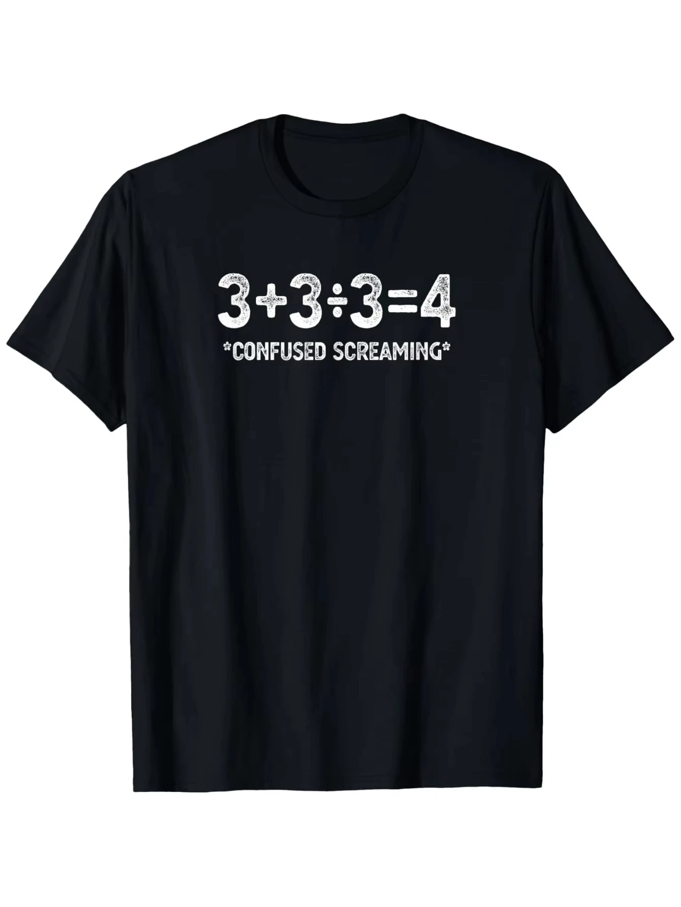 Funny Math Equation Confused Screaming Graphic Tee Novelty Nerd Humor Printed T-Shirt Casual Summer Top for Women Soft Clothing