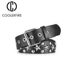 Ladies' Grunge Punk Pin Buckle Personality Studded Enduro Belt For Jeans Hipster, Suitable For Daily Use LYD002
