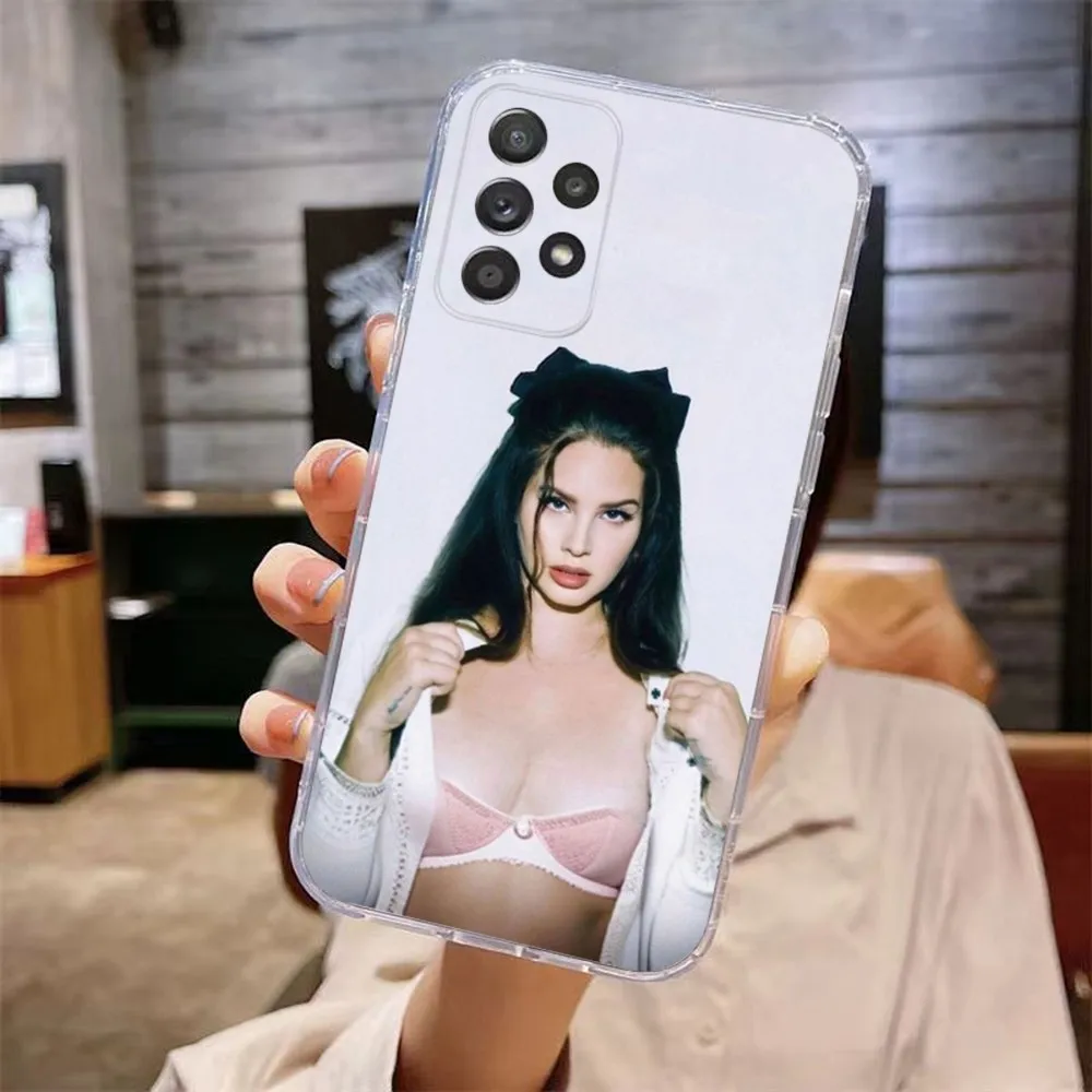 Singer Lana D-Del Rey Phone Case For Samsung Galaxy A71,70,52,51,40,31,A50,30S,21S,Note20ultra Transparent Cover