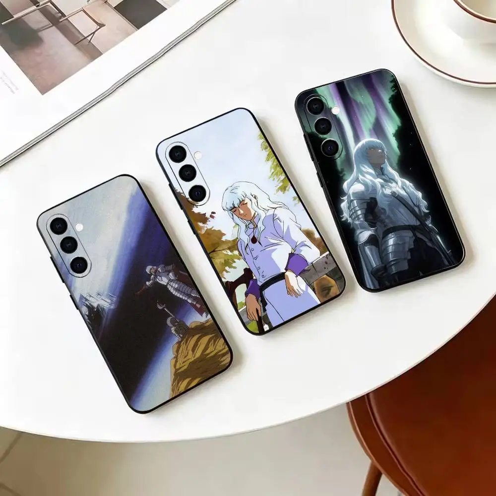 Griffith B-BerserkS-S Black Soft Silicone Phone Case for Samsung Galaxy A73, A42, A72, A70, A53, A52, A51