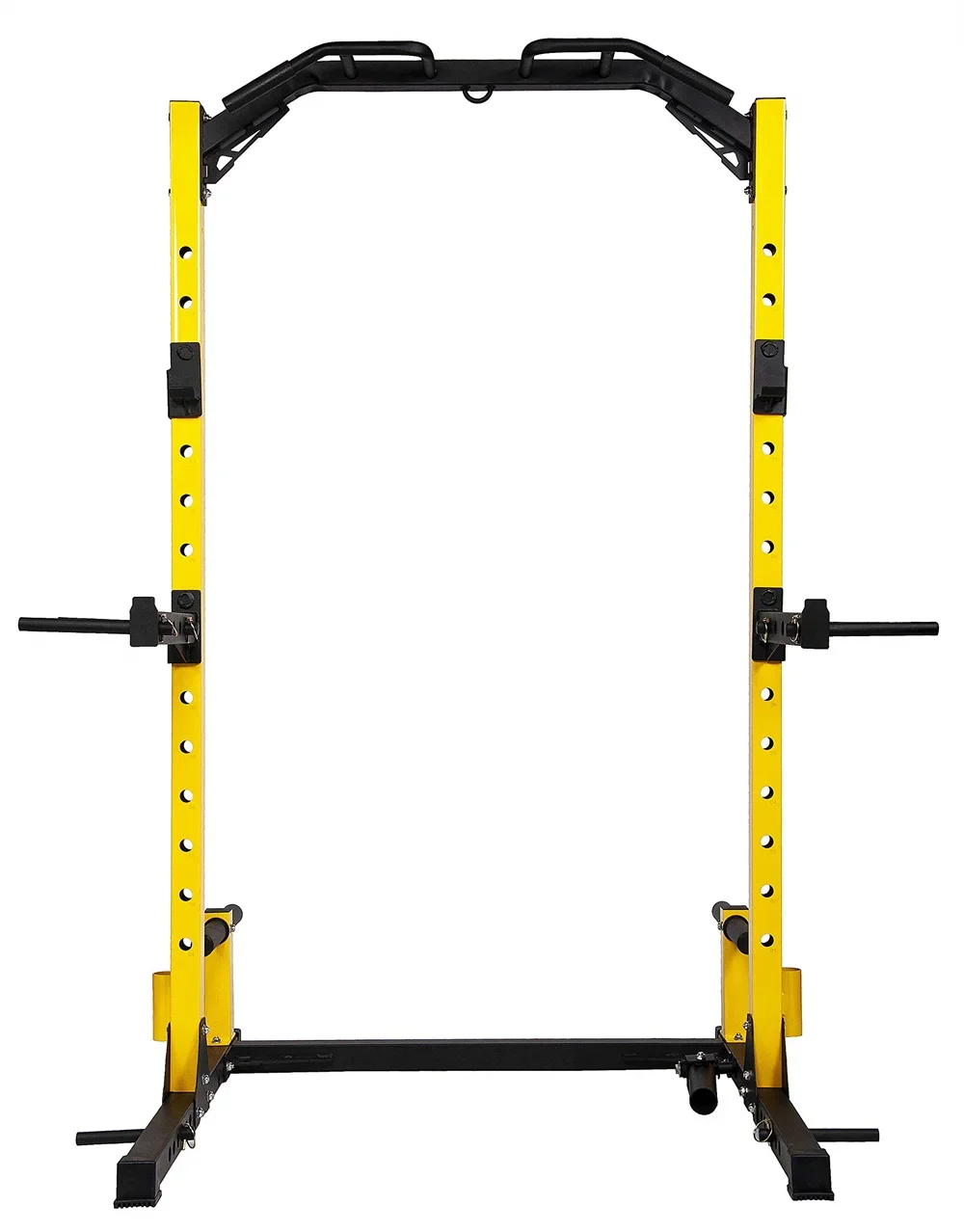 Commercial Multi-Function Adjustable Power Rack Exercise Squat Stand with J-Hooks and pull up bar