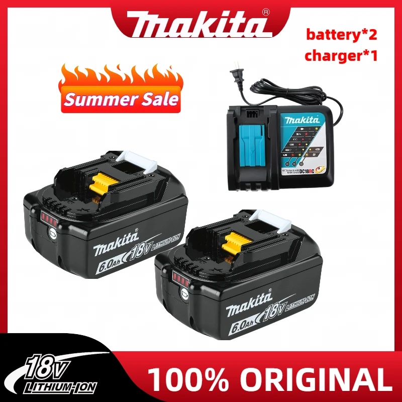 

Original Makita 6.0Ah/5.0Ah Makita 18V battery replaceable for Makita DTW700 HR140D DJV182Z DDF487 DTD171 DGA404 power tools