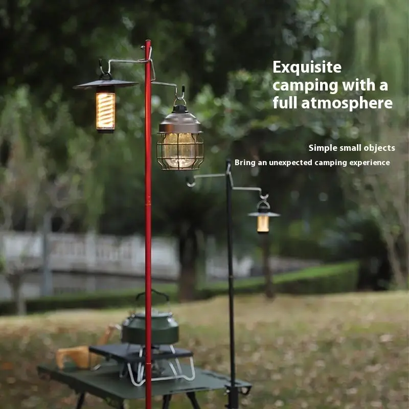 مجموعة من حوامل فانوس التخييم المصنوعة من سبائك الألومنيوم القابلة للفصل، شماعات إضاءة للمشي لمسافات طويلة في الهواء الطلق #2