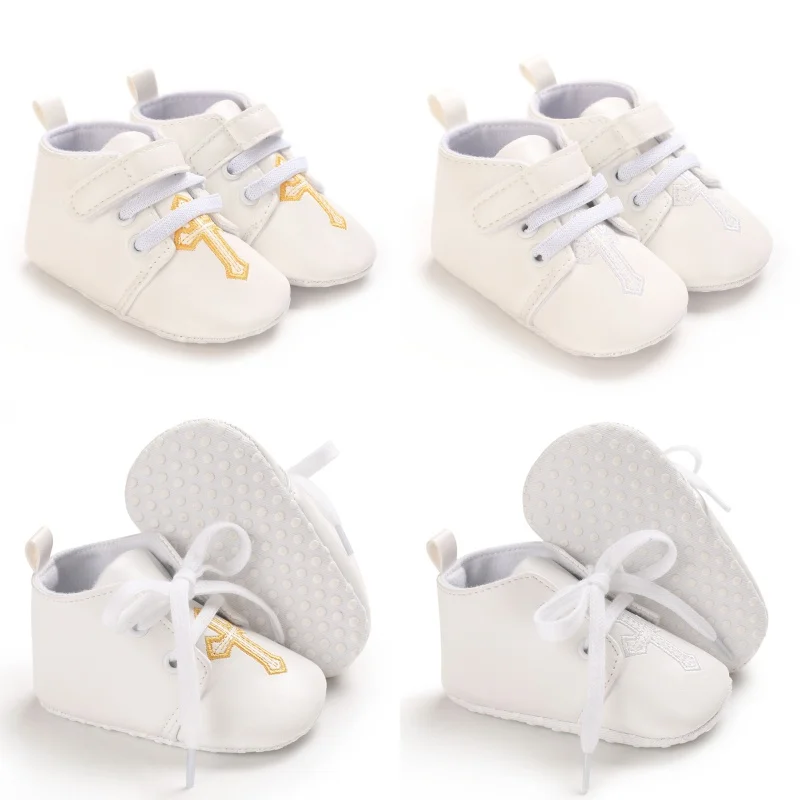 

Spring and Autumn Baby Soft soled Cotton Sneaker Spring and Autumn Baby Shoe Cover White Shoes Newborn Shoes Baby Shoes