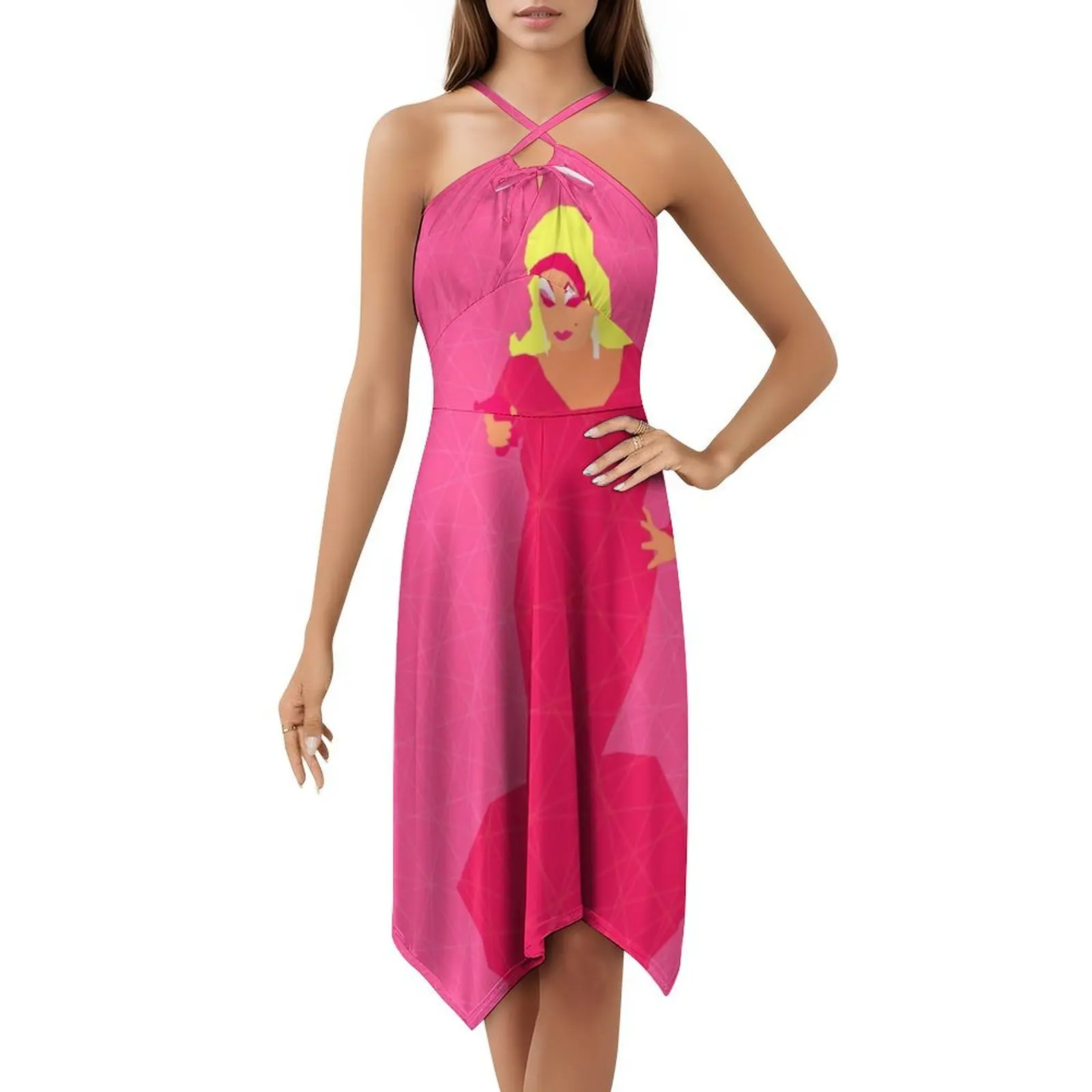 Goddelijke Flamingo Casual Jurk Vrouwen - usage example