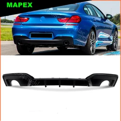 Gloss Black Rear Bumper Diffuser Lip For BMW F06 F12 F13 M Sport 6 Series 12-16