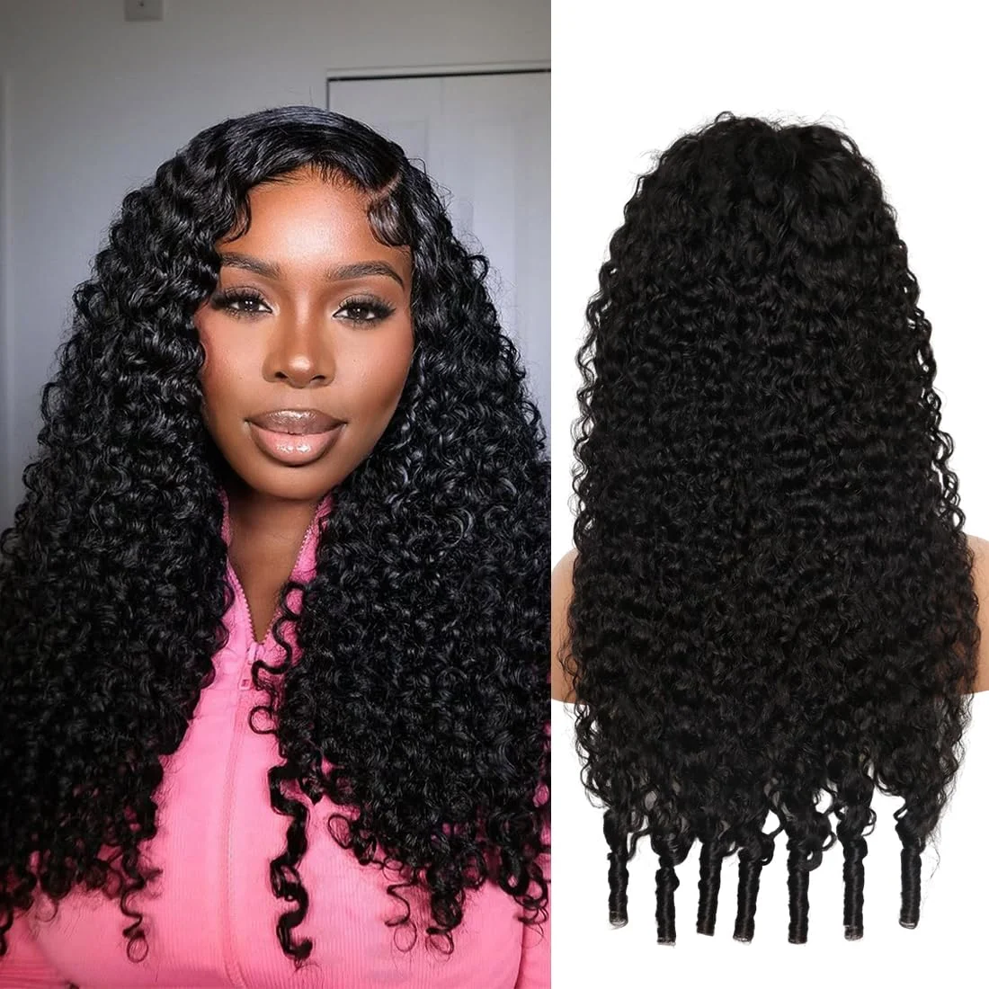 Burmesische Lockenperücke aus Echthaar, Deep Wave Lace Front Perücke, 13x6 HD Lace Frontal Perücke, 46 Zoll, brasilianische Originalperücke für schwarze Frauen