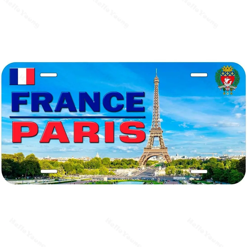 Vintage License Plates for Decoration Barcelona Paris London Amsterdam Tags Metal Automotive Sign Ideal for Car or Wall Art