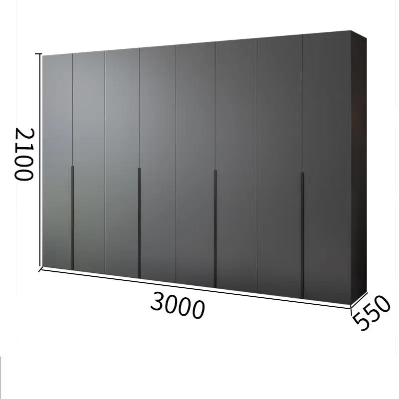 Super Large 8 Doors Bedroom Furniture Custom Made Size Color Design Walk in Closet Wardrobe Cabinetpromote sales