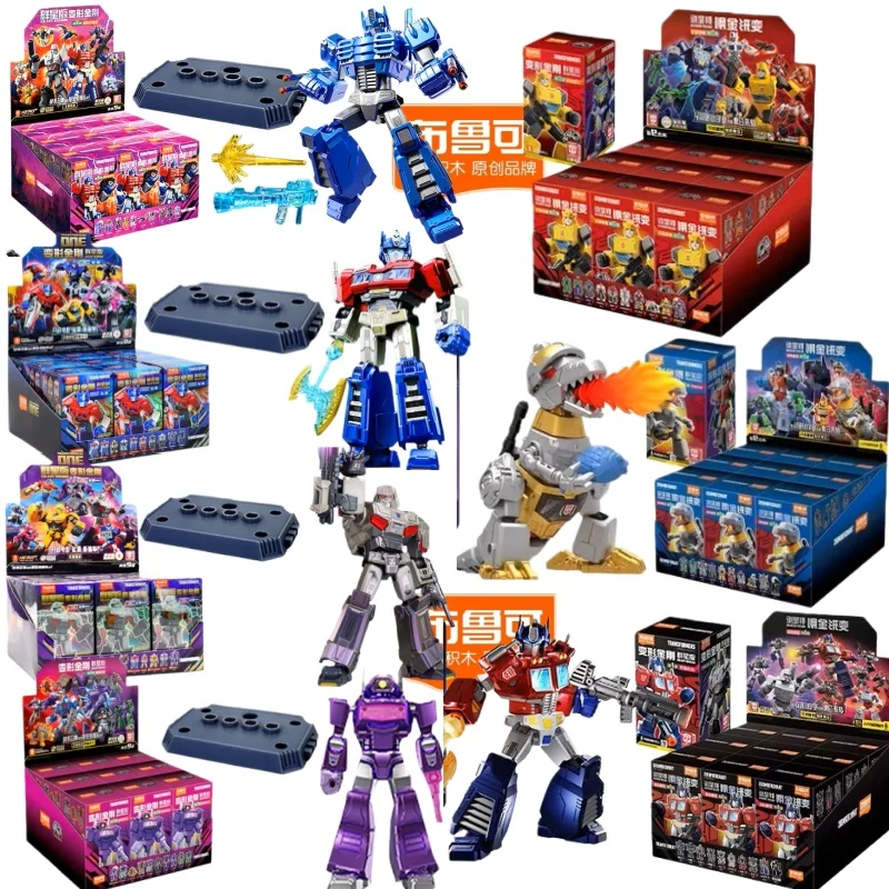 

Аутентичные трансформеры 1-7, фигурки, строительные блоки, набор игрушек для мальчиков, детский подарок в сборе, коллекционная пчела Optimus Prime Bee