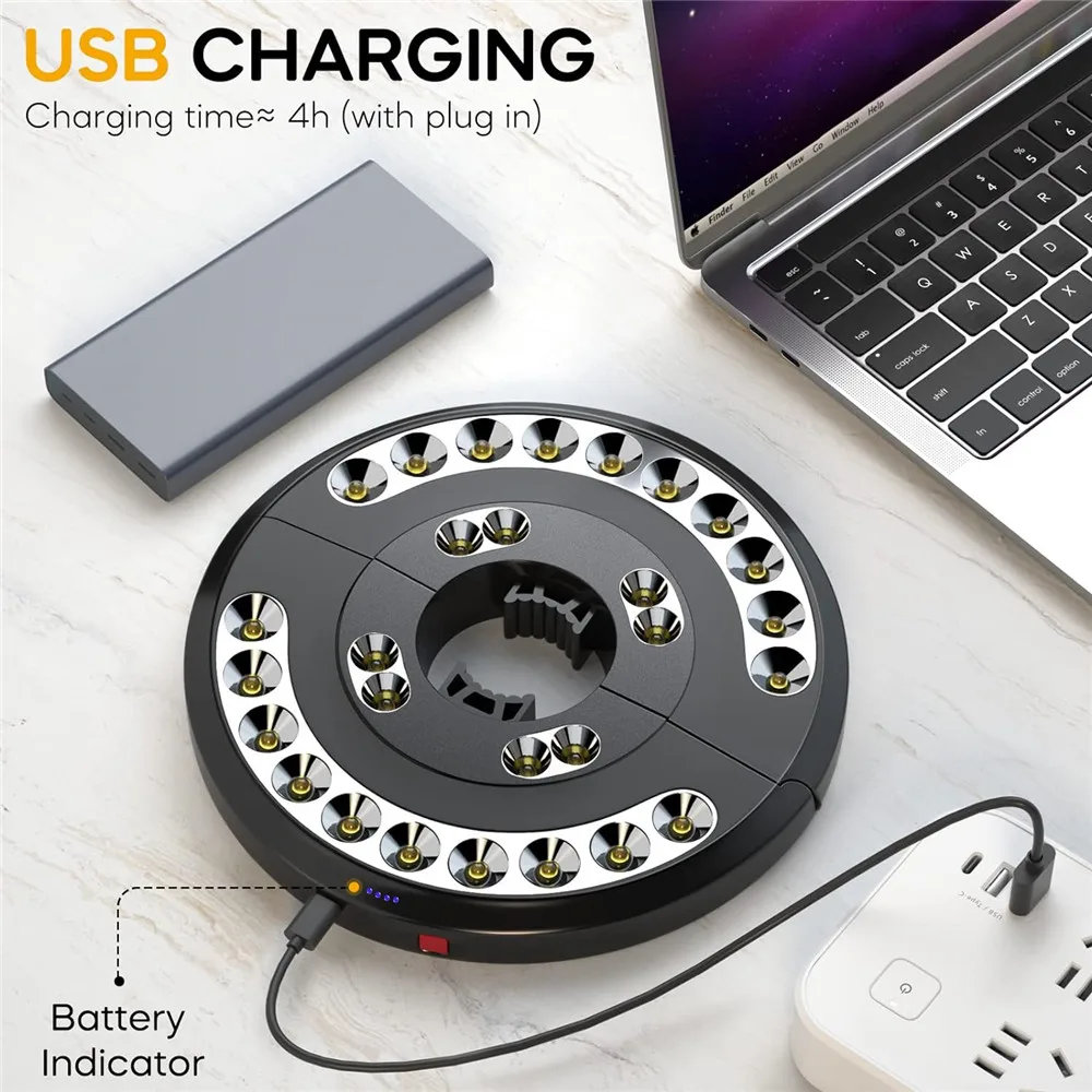 Patio Umbrella Lights 28LED 3 Lighting Modes USB Rechargeable Outdoor Lights Tent Camping Lamp for Patio Pool Backyard Beach