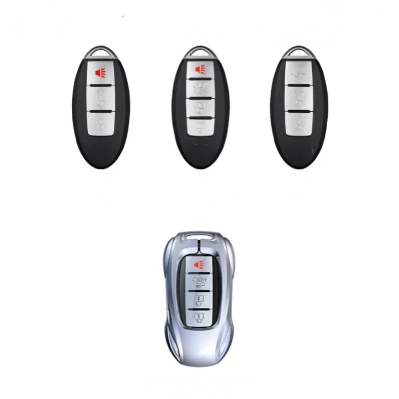 

Car Accessories Zinc Alloy Silver Car Key Case Keyless Cover Key Shell For Infiniti Q50L QC50 Q70L QX60 Q50 QX70 QX30