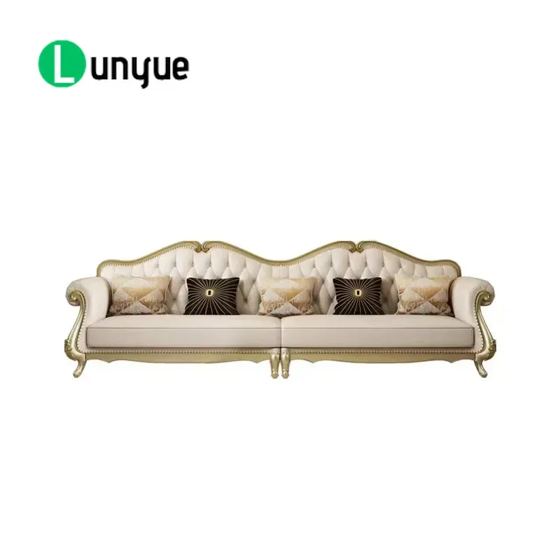 Nordic American Light Luxury Leather Sofa 123 Combination Straight Row First Layer Cowhide for European Living Room Apartment