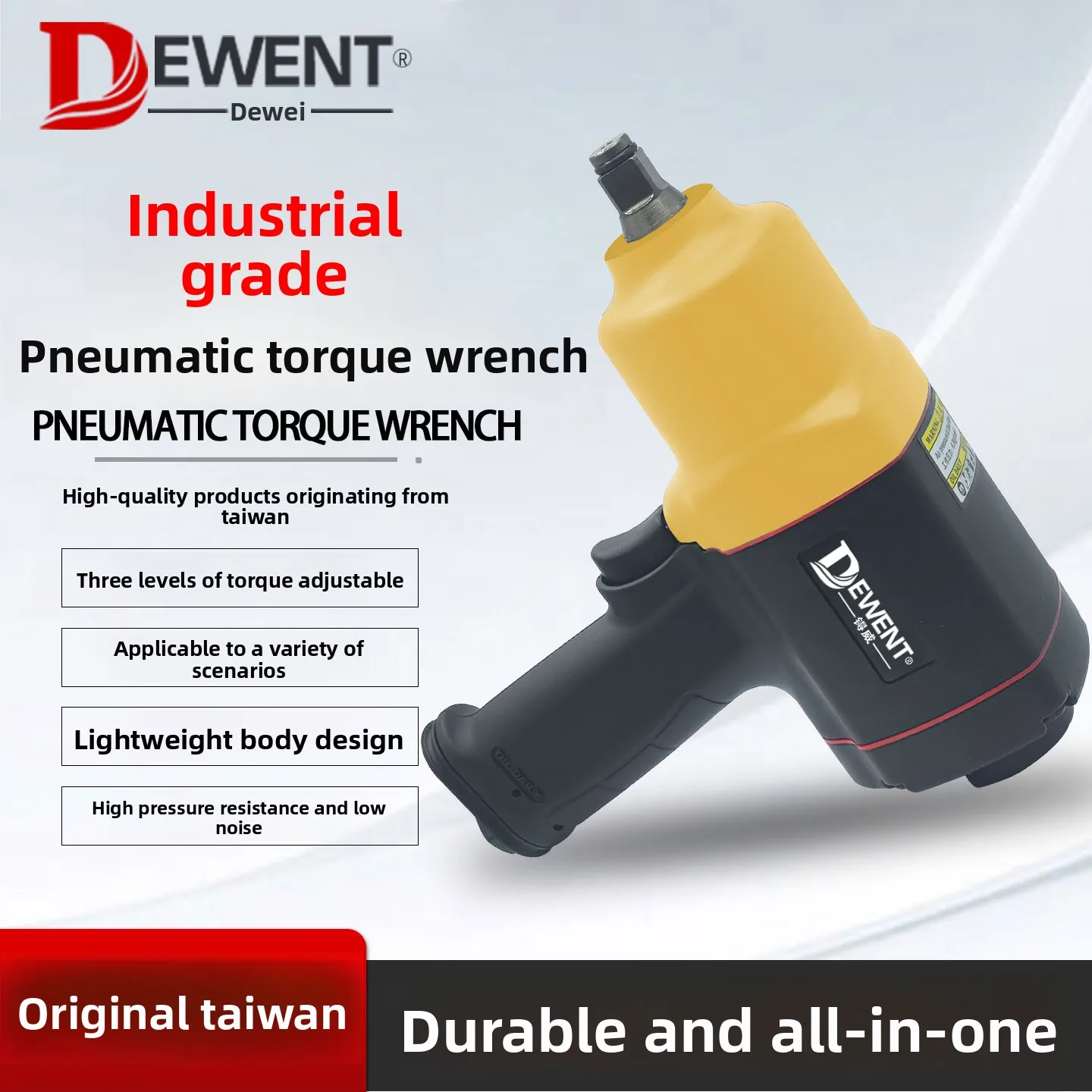 Pneumatic Small Air Impact Wrench with High Torque 1/ 2inch Mini Lightweight Pneumatic Assembly Line Tool