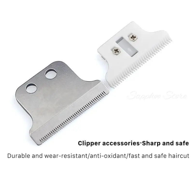 Pro Electric Hair Clipper Blade For Wahl Detailer Trimmer 8081 Replacement Blade Set Ceramic Titanium Hair Trimmer Head