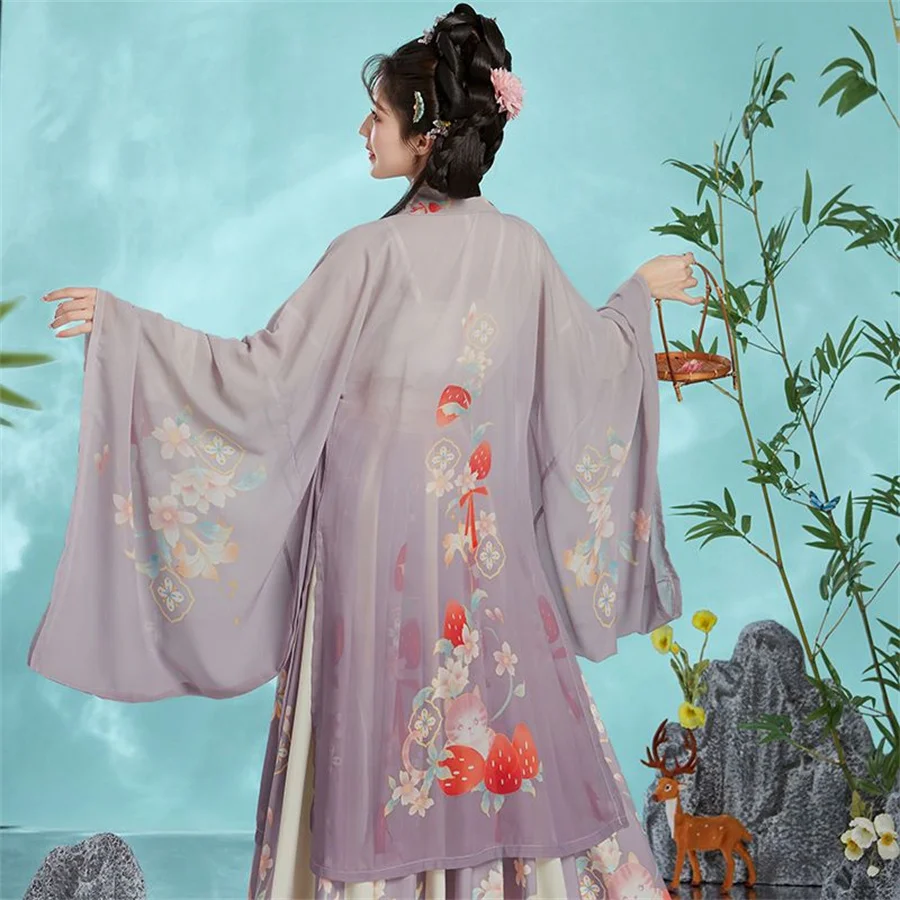 Hanfu Dress kostum Cosplay wanita, gaun Hanfu bordir tradisional Cina kuno, Hanfu untuk perempuan