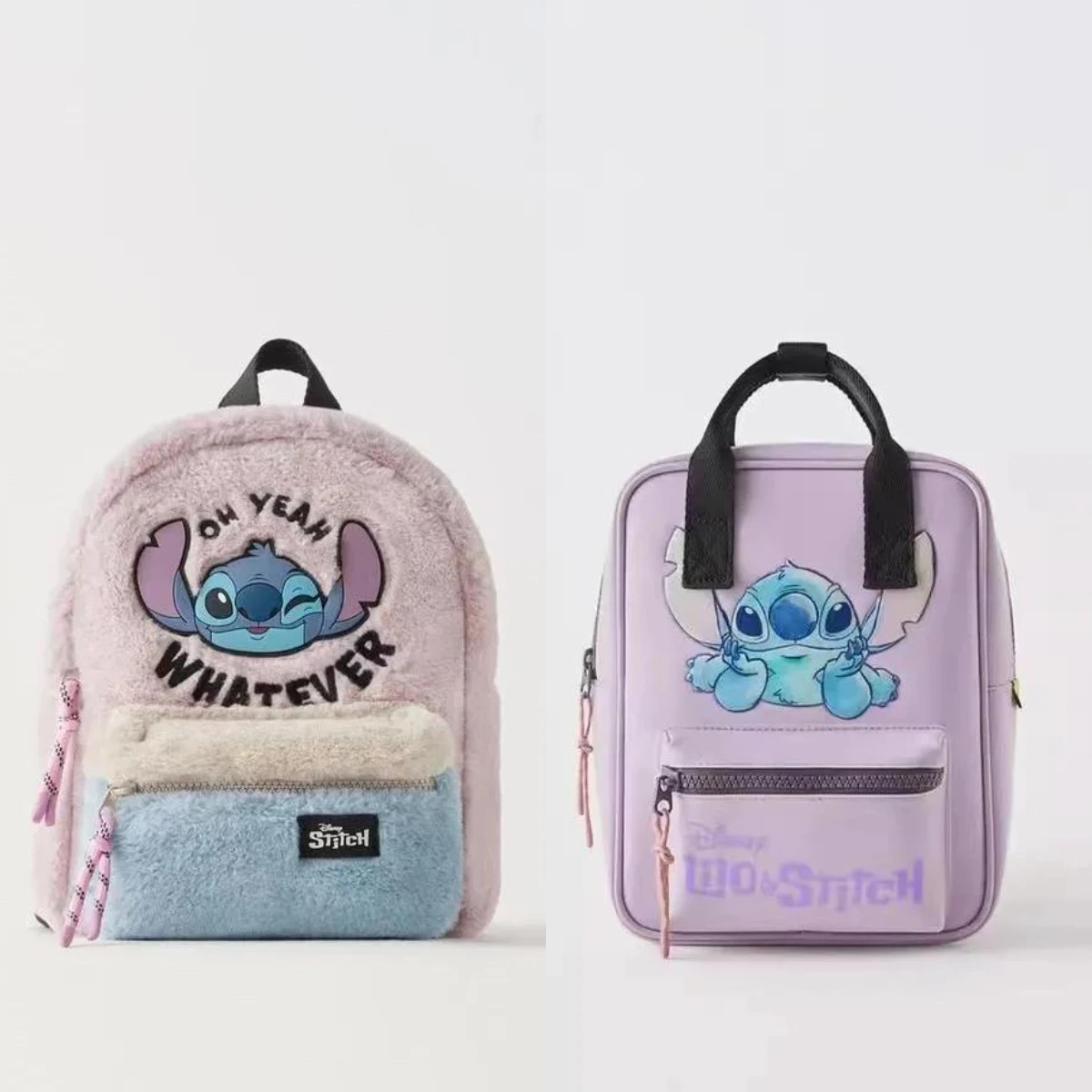 

Children Bag Girls Cartoon Plush Mini Purple Backpack Winter New Fashion Casual Cute Kindergarten Schoolbag