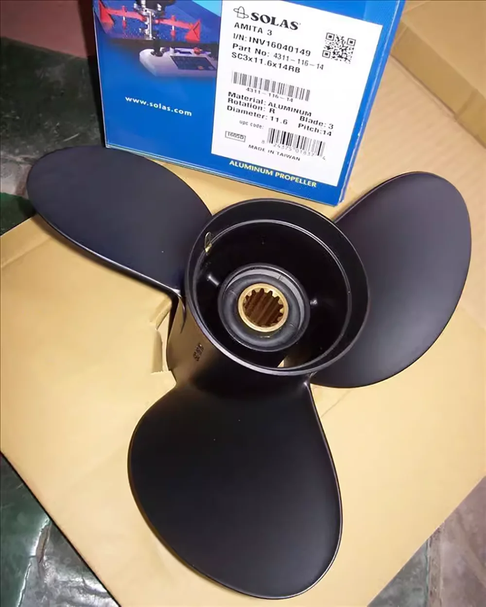 Quality Outboard Propeller  For Suzuki 2 stroke 40-55hp 4 stroke 60hp outboard motor parts  propeller Model NO. 11.6*14