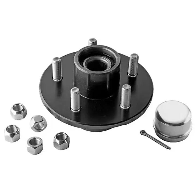

New 1500lbs Steel Trailer Hub Used Axle and Wheel Parts with Rubber Max Payload Welding Type Trailered Accessories